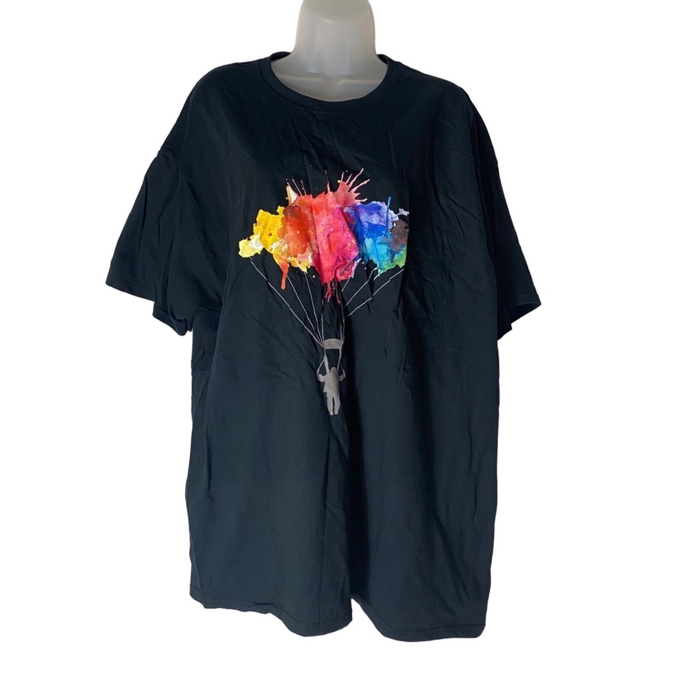 Fruit Of The Loom Unisex Graphic T-Shirt Black Size X-Large‎ HD Cotton